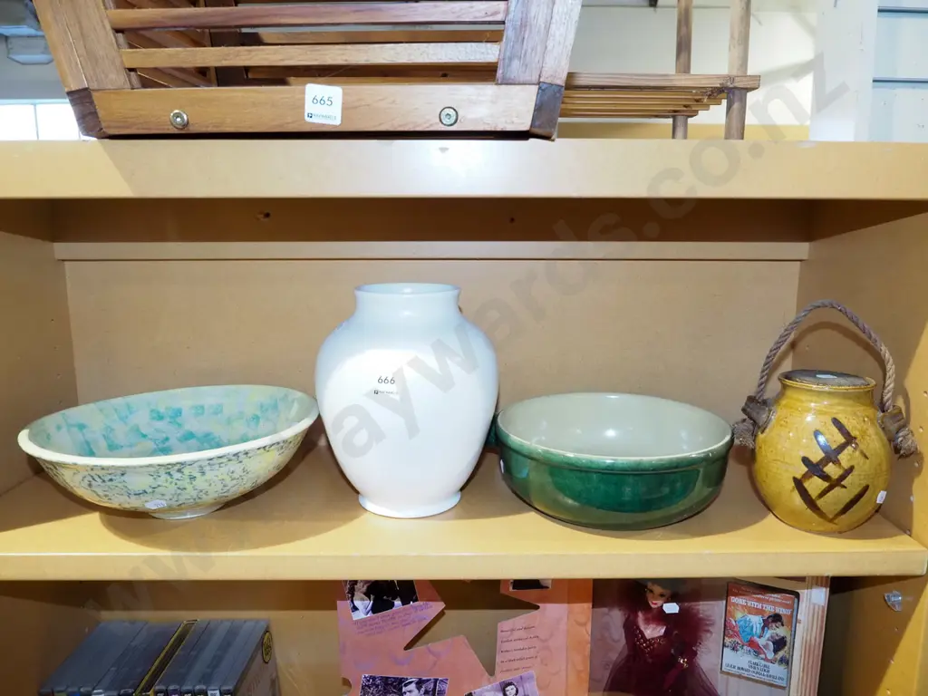 ceramic bowl, vases, storage canister, can Image 1++