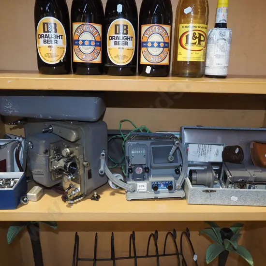 super 8 projector, editor and accessories