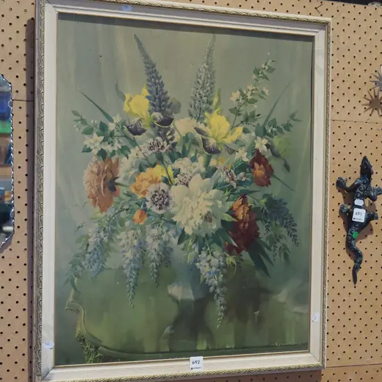 framed Vernon Ward print - flowers