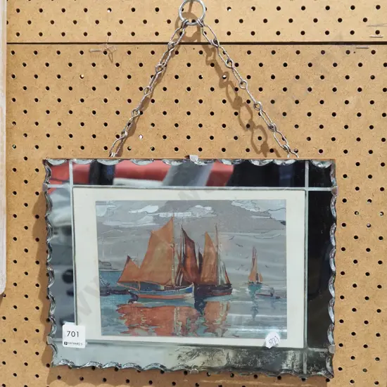 mirror framed print - sailing ships