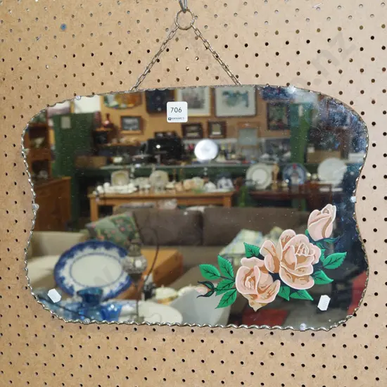 hand painted wall mirror 