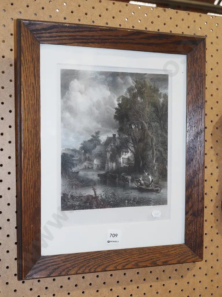 framed etching - the valley farm Image 1++