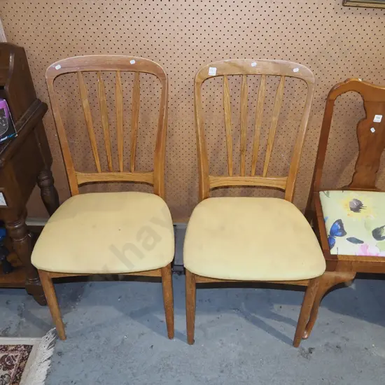 2x restorer's mid century oak dining chairs