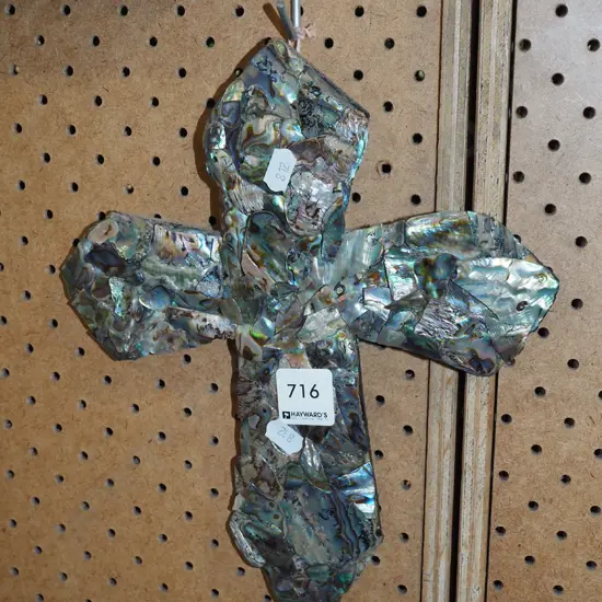 paua shell crucifix