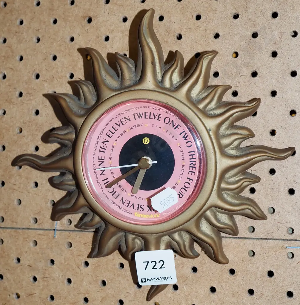 small sunburst wall clock Diam180 Image 1++