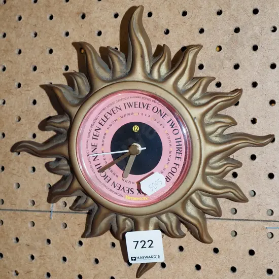 small sunburst wall clock Diam180