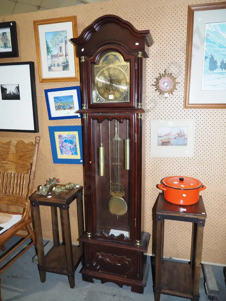 reproduction long cased pendulum wall clock H1820 W440 D220 Image 1++