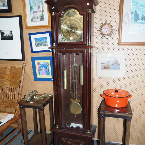 reproduction long cased pendulum wall clock H1820 W440 D220