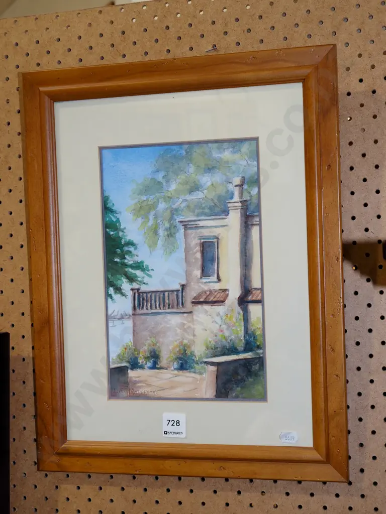 framed watercolour - house among trees Image 1++