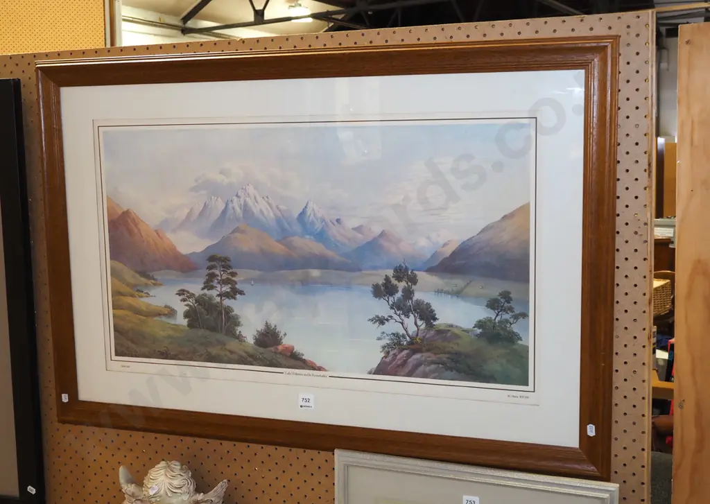 framed Hoyte print - Lake Wakatipu and Remarkables Image 1++