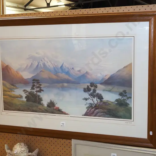 framed Hoyte print - Lake Wakatipu and Remarkables
