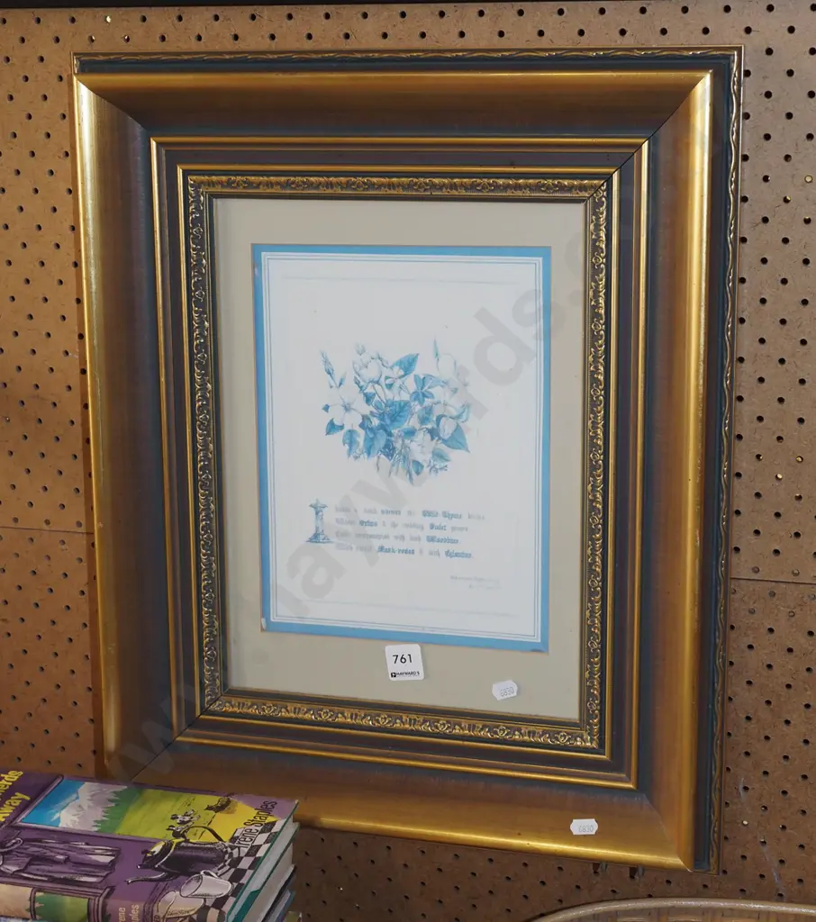 framed print - roses, poem Image 1++
