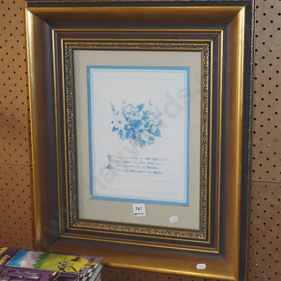 framed print - roses, poem