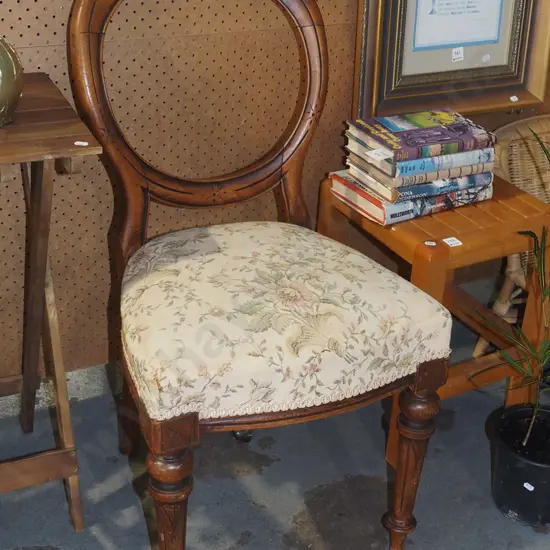 Victorian mahogany balloon back chair