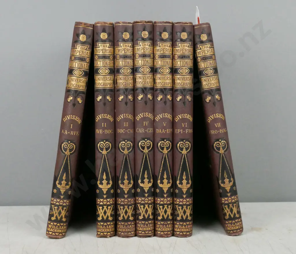 Imperial Dictionary of Universal Biography vols 1-7, William MacKenzie London c1880s. Some foxing to edges. Image 1++