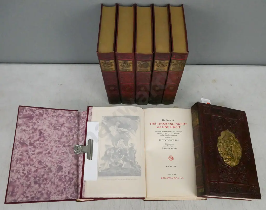 The Book of the Thousand Nights and One Night vols 1-8, trans. E Powys Mathers, illus. Roderick McRae, revised edition, Image 1++