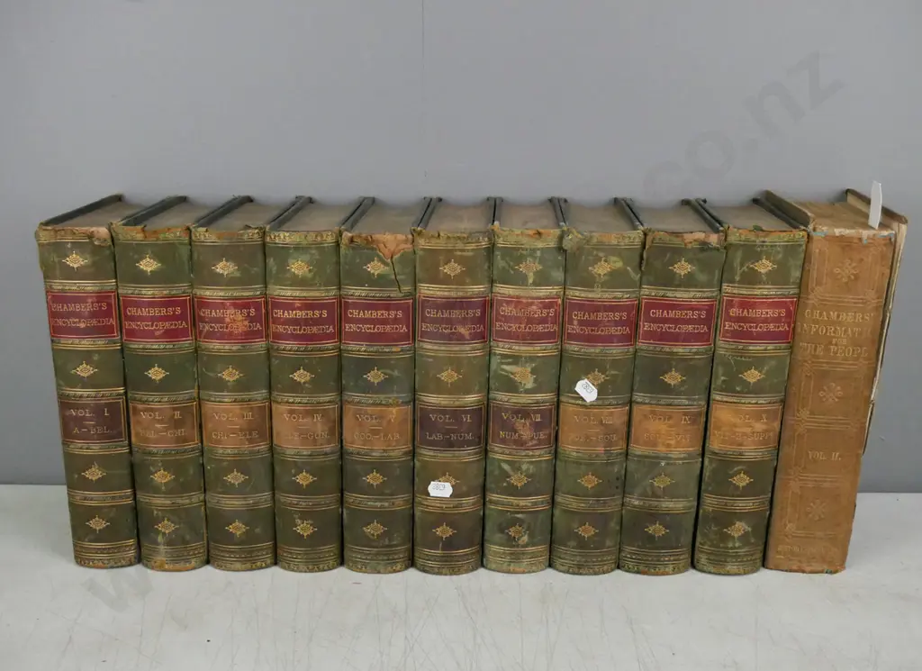 Chambers's Encyclopaedia Revised Edition vols 1-10, W & R Chambers London 1876. Image 1++