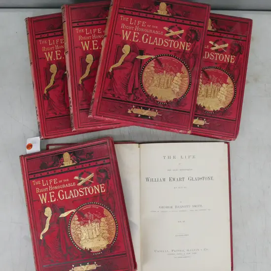 The Life of the Right Honourable WE Gladstone Vols I-VI, George Barnett Smith, Cassell London c1880