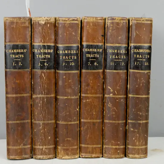 6x Chambers' Tracts/Chambers's Miscellany of Useful & Entertaining Tracts, Vols. 1&2, 5&6, 7&8, 9&10, 11&12, 17&18,