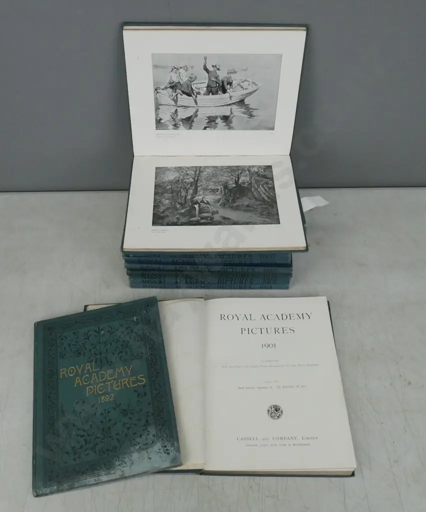 19 volumes 'Royal Academy Pictures' 1892-95, 97-99, 1901-03, 05-07, 09-14. Image 1++