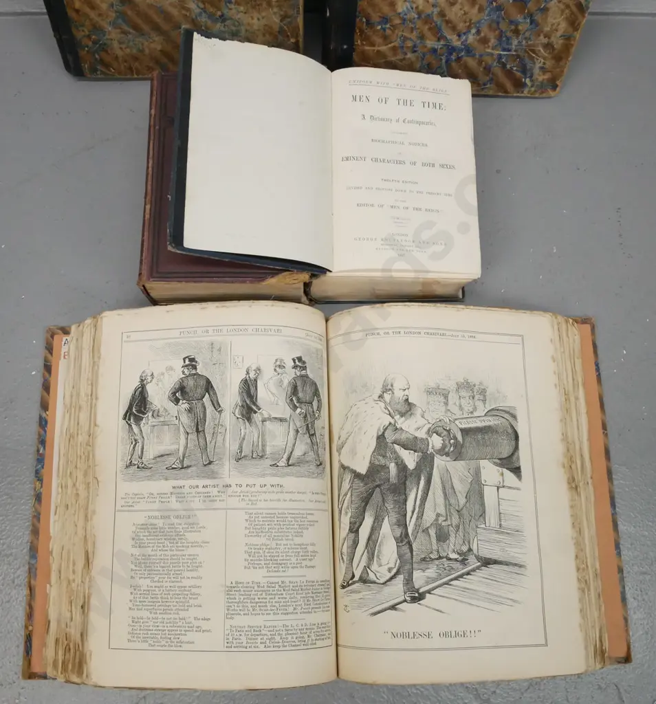 5x books: Men of the Time 9th Ed. 1875, Men of the Time 12th Ed. 1887, Routledge. Punch bound copies Image 1++