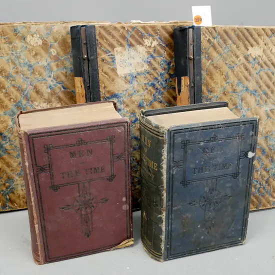 5x books: Men of the Time 9th Ed. 1875, Men of the Time 12th Ed. 1887, Routledge. Punch bound copies