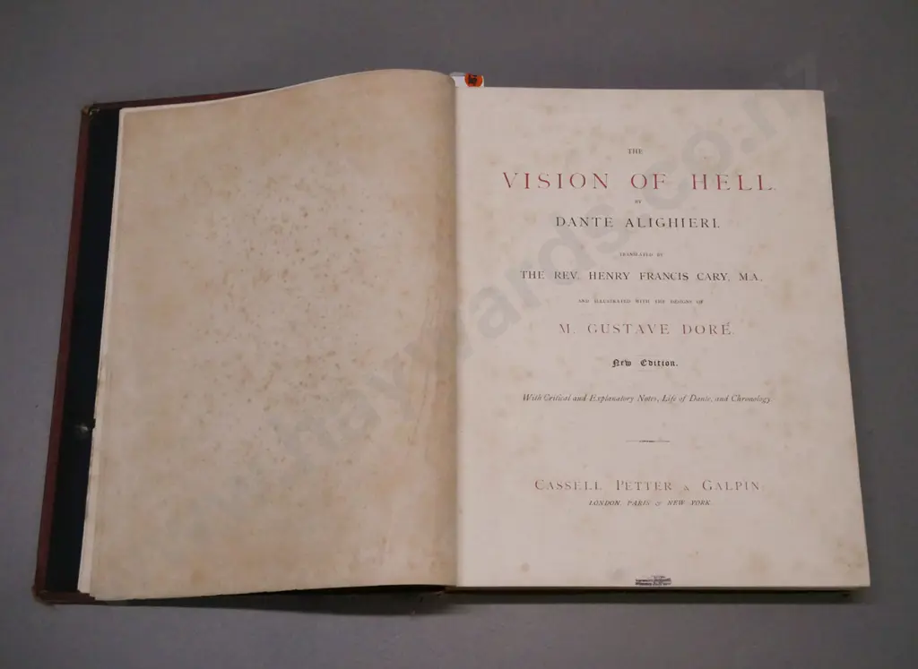2x Dante: Dante's Inferno, Dante's Purgatorio & Paradiso. Illustrated by Gustave Dore, Cassell Petter & Galpin. Image 1++