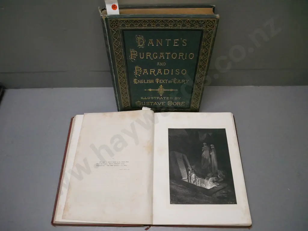 2x Dante: Dante's Inferno, Dante's Purgatorio & Paradiso. Illustrated by Gustave Dore, Cassell Petter & Galpin. Image 1++