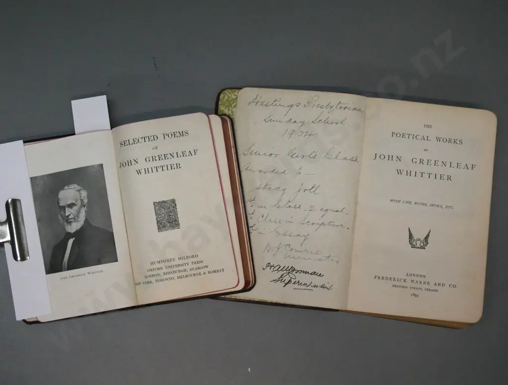 2x books John Greenleaf Whittier poetry: Image 1++