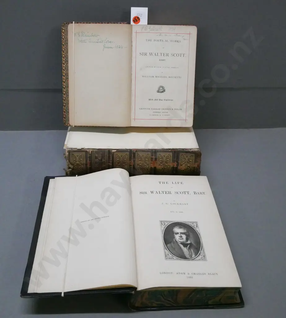 The Life of Sir Walter Scott by Lockhart, Adam & Charles Black London 1893. The Poetical Works of Sir Walter Scott Image 1++