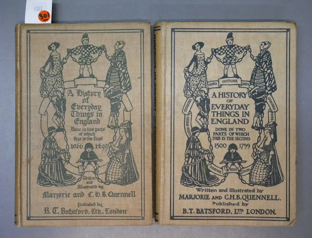 2x A History of Everyday Things in England by Marjorie & CHB Quennell, Batsford, London: Image 1++
