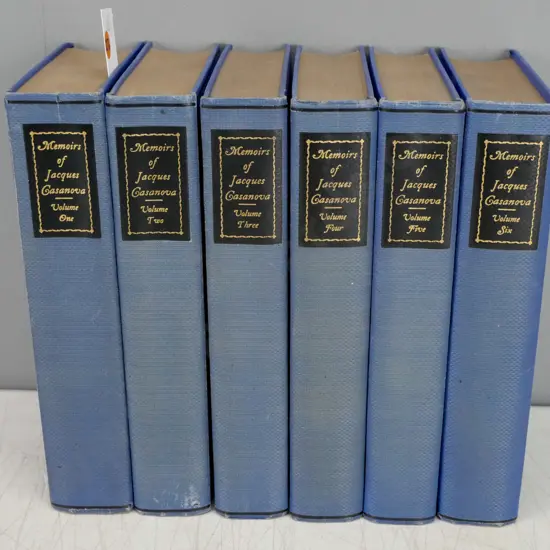Memoirs of Jacques Casanova, Arthur Machen, Vols 1-6, Privately Printed ed of 500, c1920s. No dustjackets.