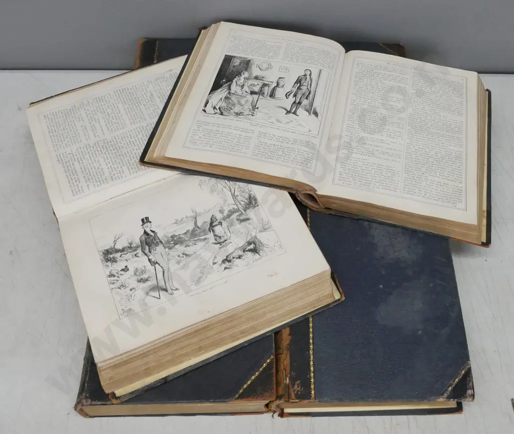 6x Dickens's Works, Vol 1, 2, 4, 6, 7 & [unreadable], Chapman & Hall, Virtue & Co., n.d. Image 1++