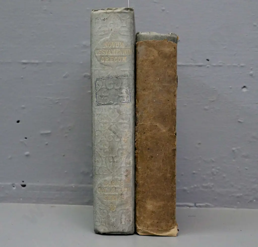 2x Greek Bibles: [The New Testament {in Greek}], Oxonii, 1851; Novum Testamentum Graecum Griesbach's Text, Bell & Daldy, Image 1++