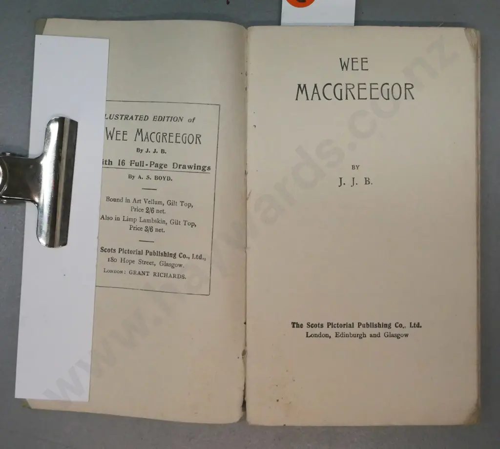 Wee MacGreegor, JJ Bell, 1st ed, Scots Pictorial Publishing Co, London 1902. Image 1++