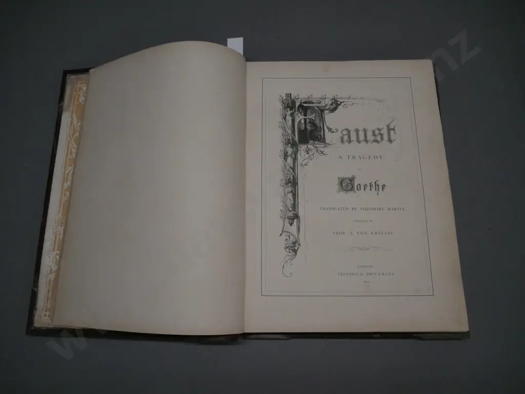 Goethe "Faust", translated by Theodore Martin, London: Frederick Bruckmann, 1877. Image 1++