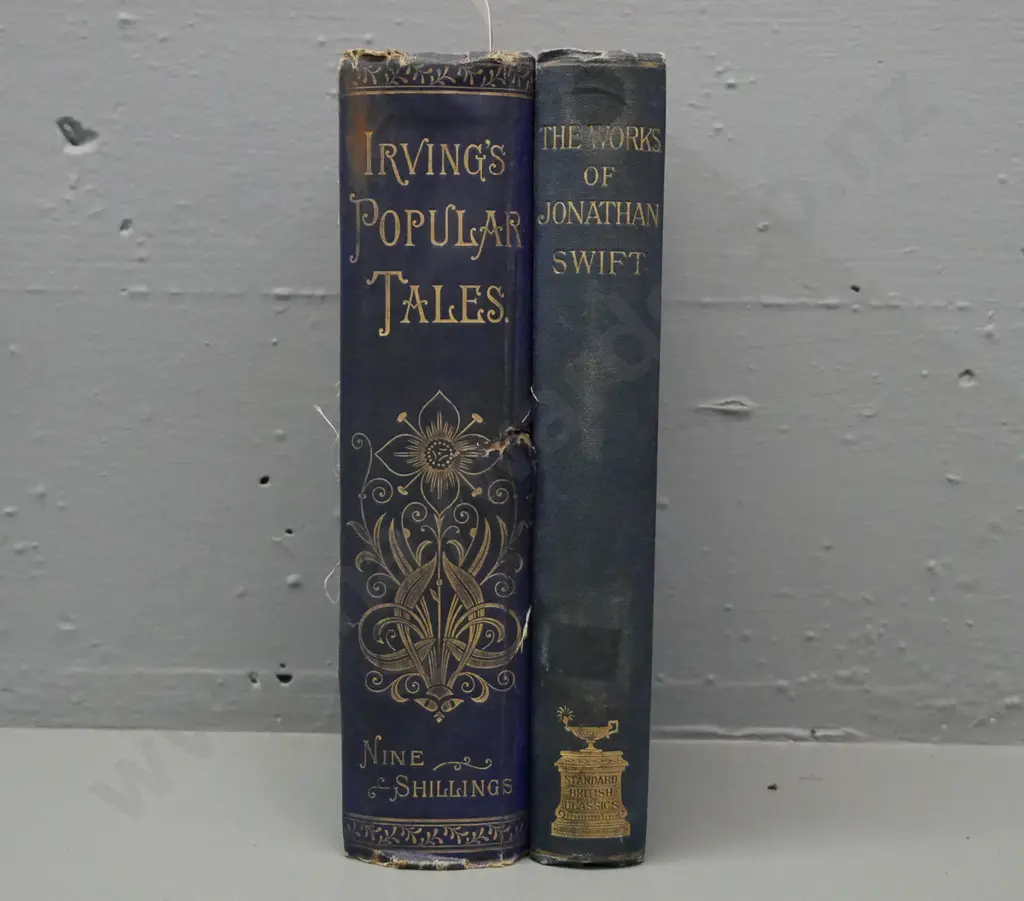 2x fiction collections: The Popular Tales of Washington Irving, Wood & Clarke, New York c1890. Select Works of Jonathan Image 1++