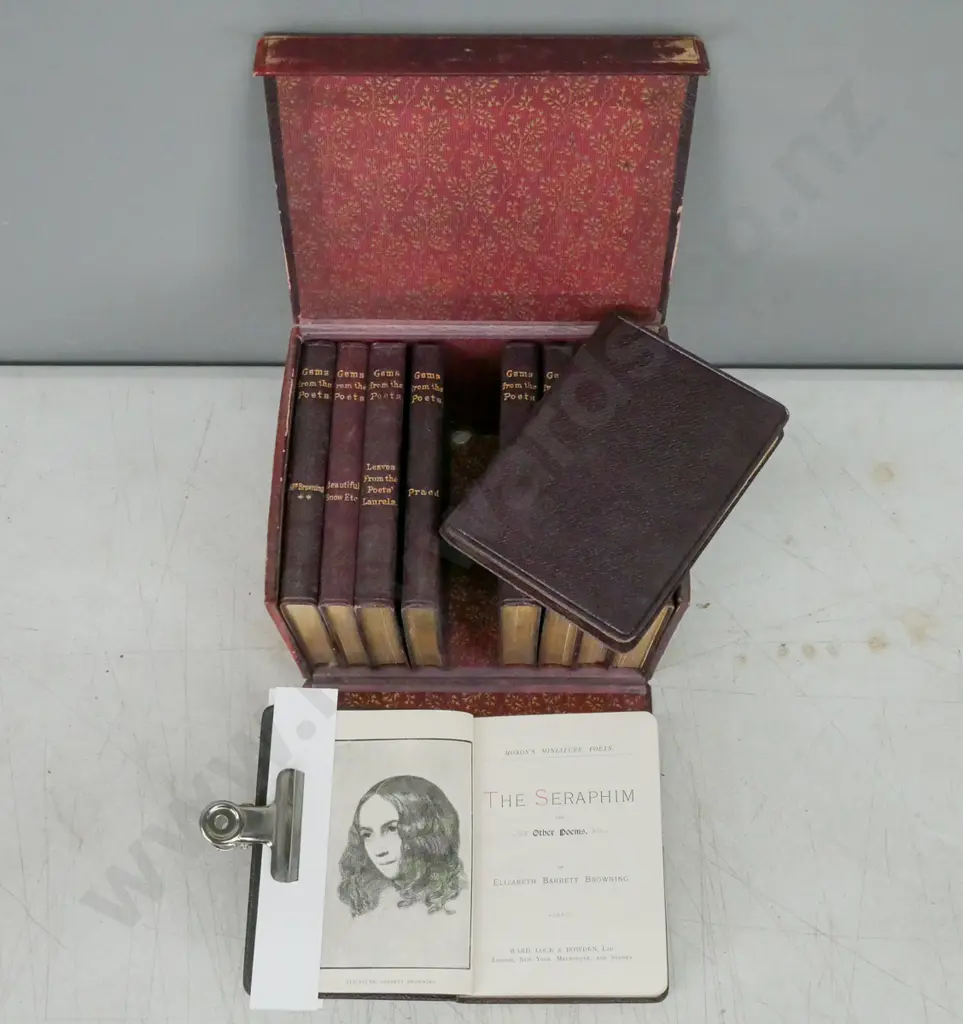 Gems from the Poets casket. Leather bound, gilt edged, Ward Lock & Bowden c1890. Image 1++