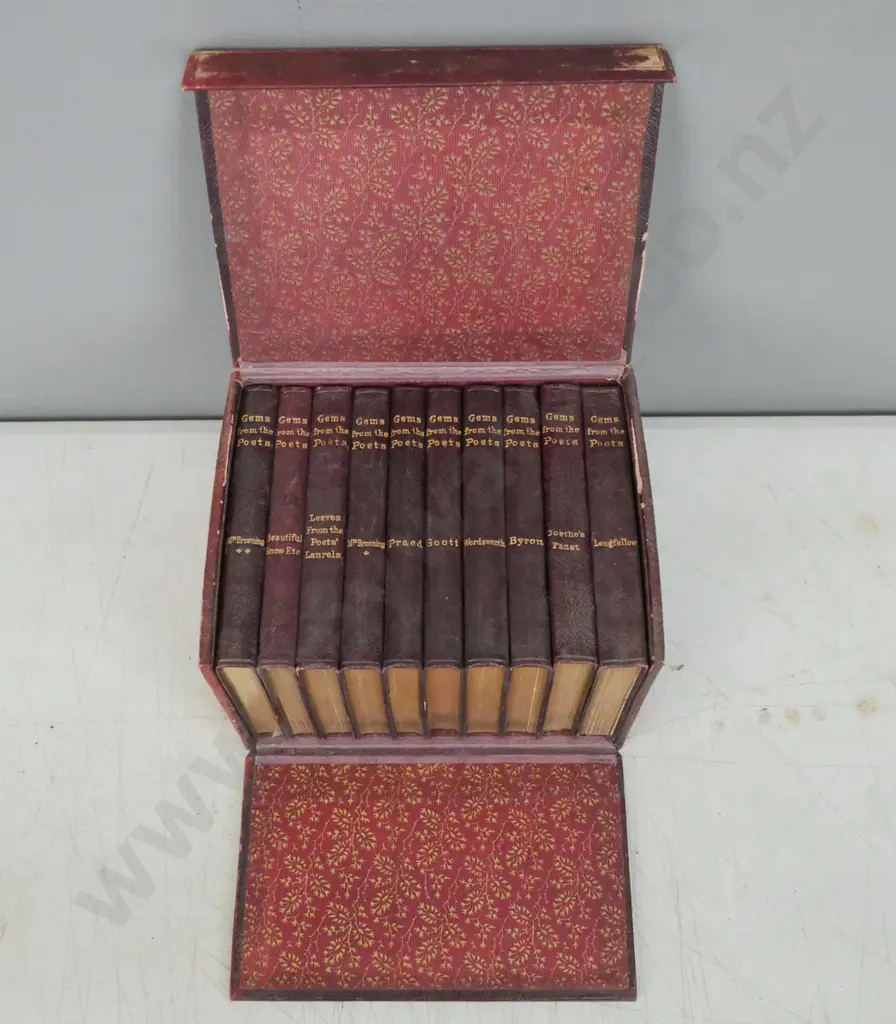 Gems from the Poets casket. Leather bound, gilt edged, Ward Lock & Bowden c1890. Image 1++