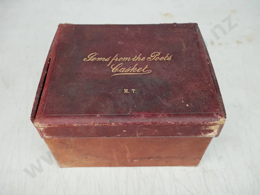 Gems from the Poets casket. Leather bound, gilt edged, Ward Lock & Bowden c1890. Image 1++