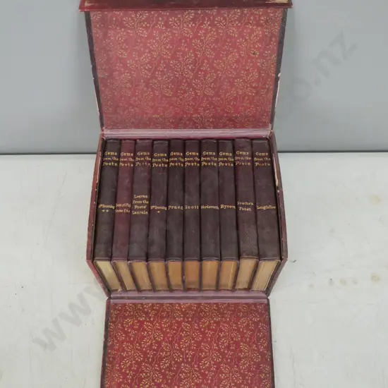 Gems from the Poets casket. Leather bound, gilt edged, Ward Lock & Bowden c1890.