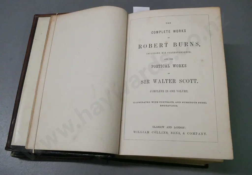 Complete Works of Robert Burns & the Poetical Works of Sir Walter Scott William Collins Glasgow & London, Image 1++