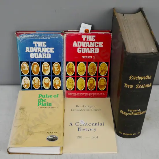 5x books of early Otago: