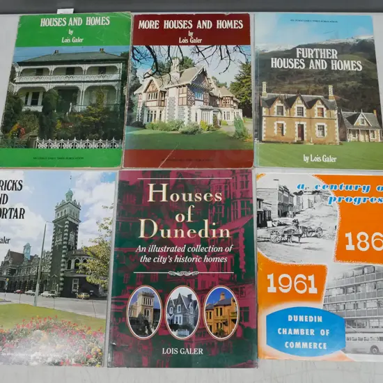 6x paperback books of Dunedin.