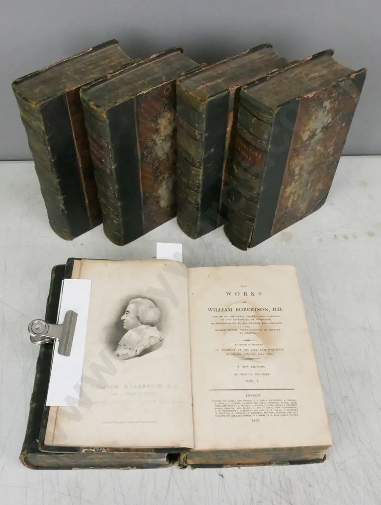 6x The Works of William Robertson, D.D., Cadell & Davies London 1817. Vols 1&2, 3&4, 5&6, 7&8, 9&10, 11&12. Image 1++