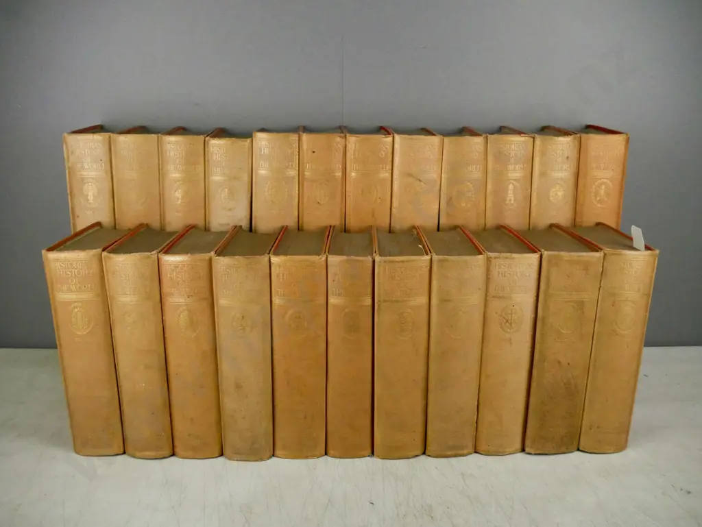 Historians History of the World Vols 1-23, red cloth binding, Clay & Sons London, 1908. Image 1++