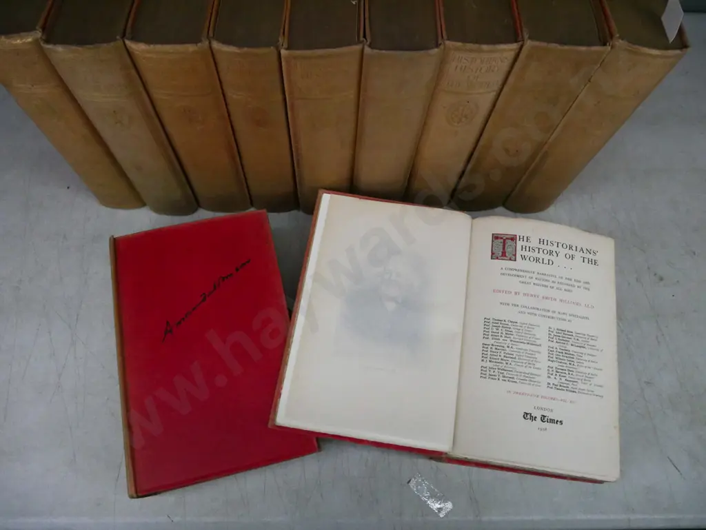 Historians History of the World Vols 1-23, red cloth binding, Clay & Sons London, 1908. Image 1++