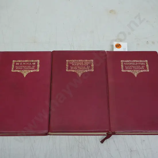 3x Jane Austen books illustrated by Hugh Thomson:
