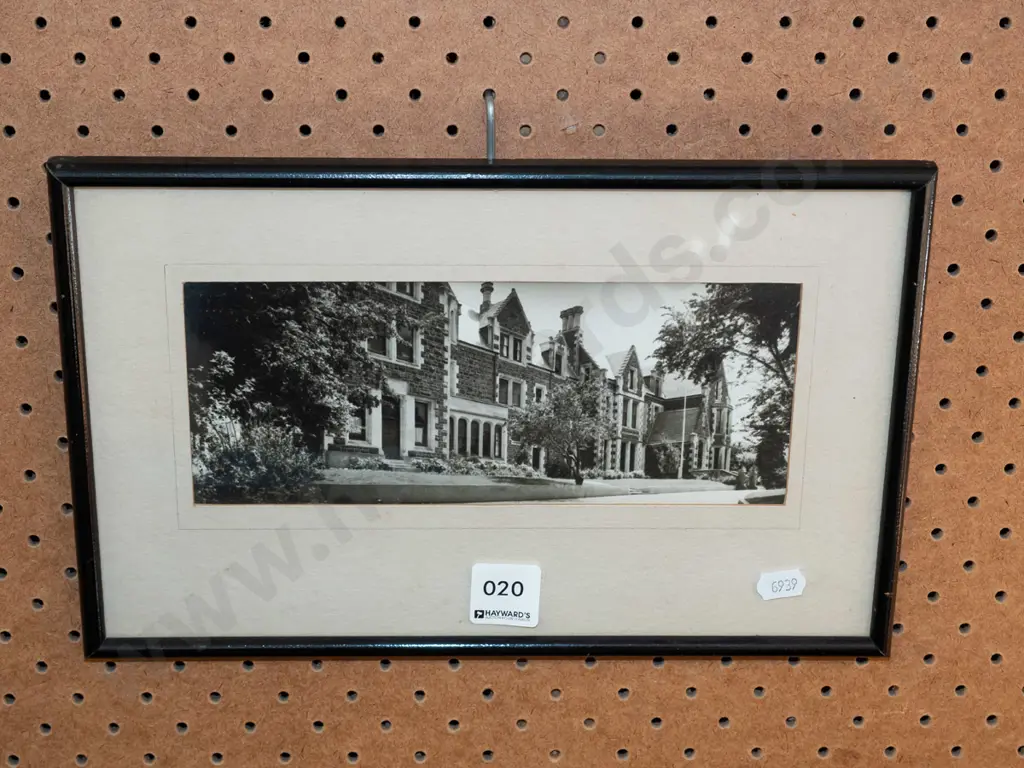 small framed black and white photographic print - Columba boarding house Image 1++