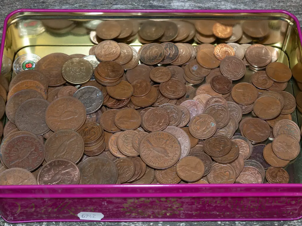 tray of copper coins Image 1++
